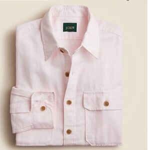 J. CREW LINEN/COTTON TWILL - LARGE NEW W/TAGS   PINK